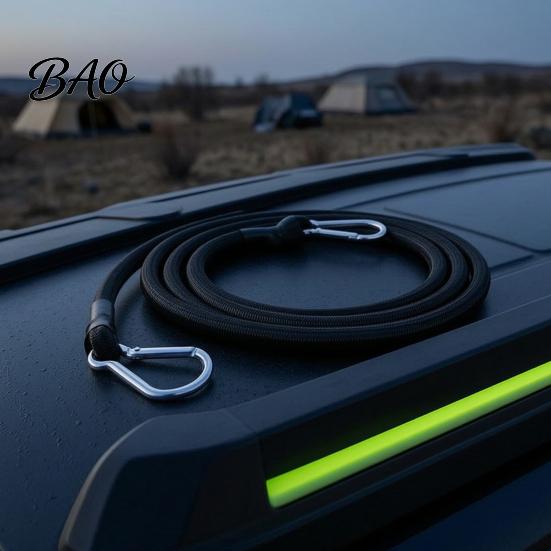 High Strength Straps Bungee Cords with Carabiner Hooks, Heavy?Duty Outdoor Straps, Elastic Cargo Securing Ropes Binding Rope for Tarps, Tent,