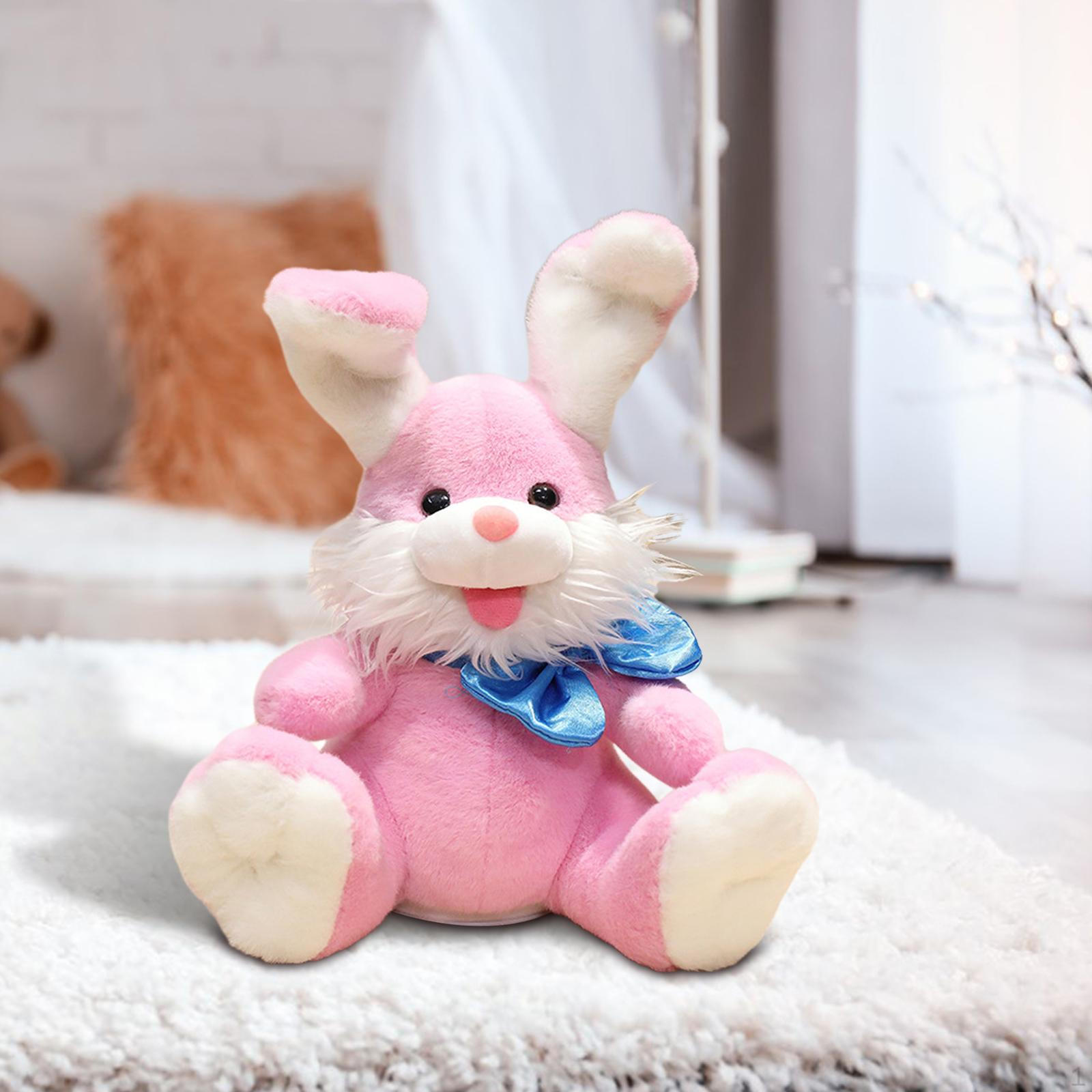 

Мягкая игрушка кролик с электронными функциями для детей и образования розовый
