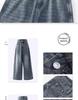 Unisex American Retro High-Waist Wide-Leg Jeans: Spring & Autumn, Loose, Slimming, Drapey, Floor-Length Straight-Leg Style.
