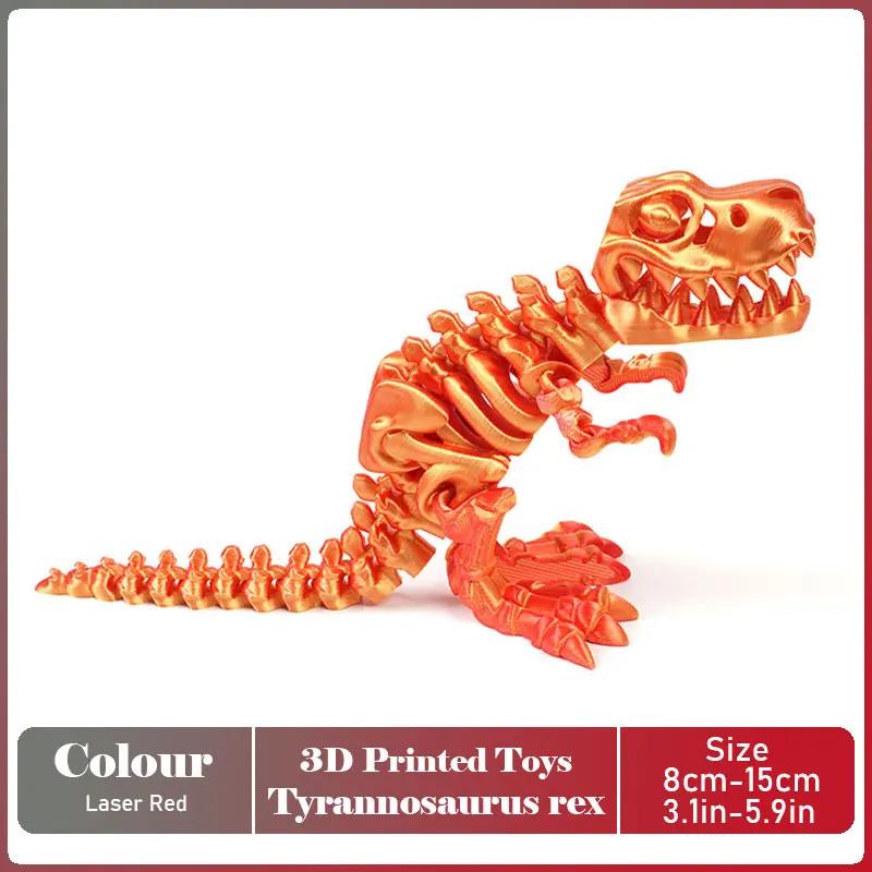 Tirannosauro Rex Stampato 3D Modello di Dinosauro Realistico Articolato Completamente Mobile Regalo di Compleanno Animali Realistici Decorazione da Scrivania