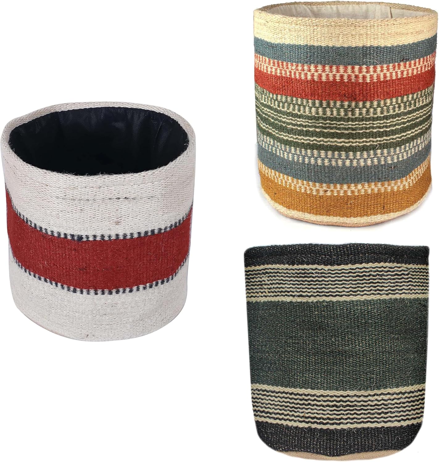 Sturdy Jute Plant Basket Modern Woven Basket  Flower Pot Floor Indoor Planters, Storage Organizer Basket Rustic Home Décor Plant Containers Large разноцветный