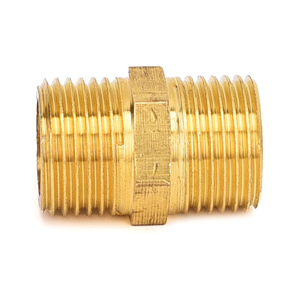 Male Thread Double Nipple Pack of 4 Hexagonal Pipe Joints Strong Double Nipples 4 Standard Nipples Set for Water Supply