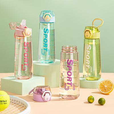 Water Bottle Customized Children's Straw Cup Summer Portable Outdoor Sports Water Cup Student Food Grade Plastic Cup Large Capacity