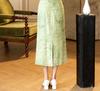 2026 Summer Green Sleeveless Cheongsam: Slimming Off-Shoulder, Waist-Cinching Halter Dress