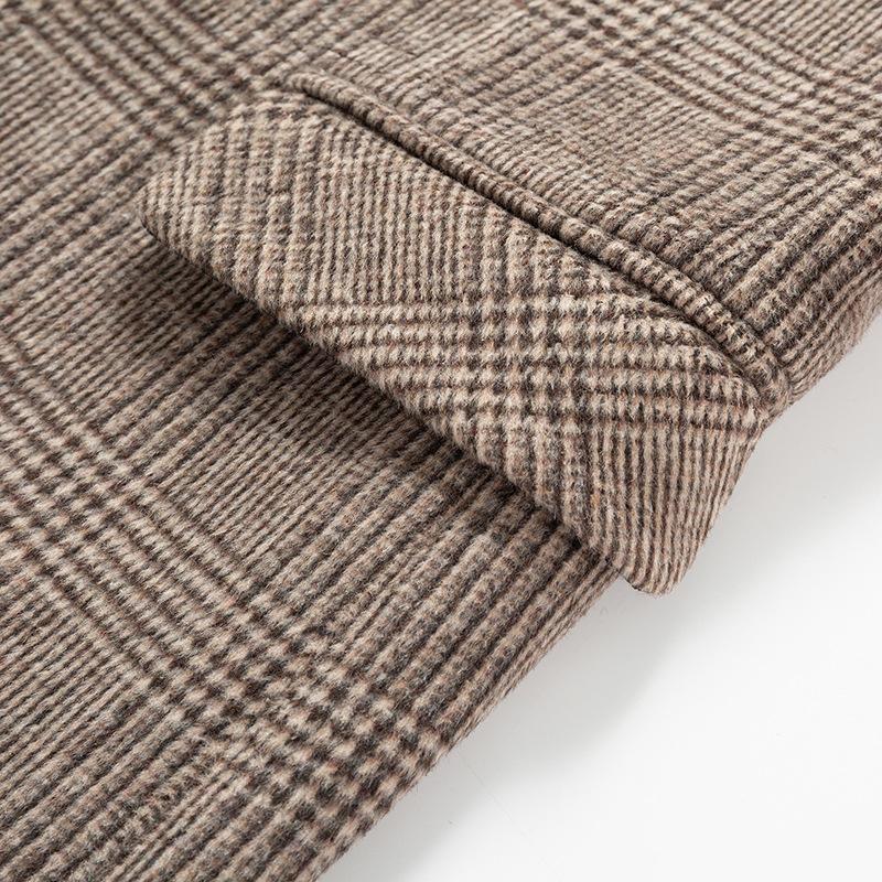 Abito da uomo in lana scozzese britannica, Moda urbana da abito, Abito casual corto ispessito