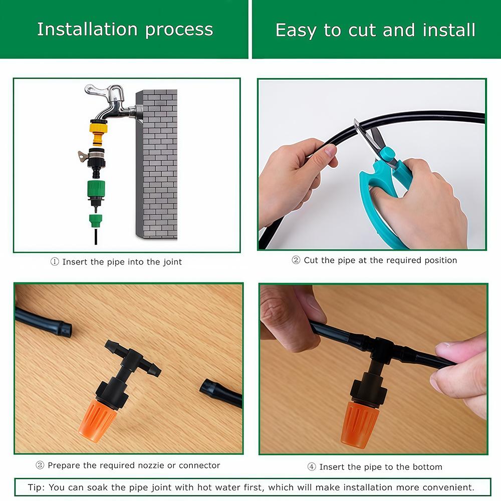 Adjustable Orange Micro Sprinkler Nozzle for Irrigation, Cooling, and Dust Removal
