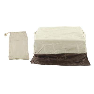 BBQ Grill Cover Waterproof Oxford Cloth Outdoor Rainproof Dustproof Sunproof Built In Grill Top Cover Grill Cover Beige