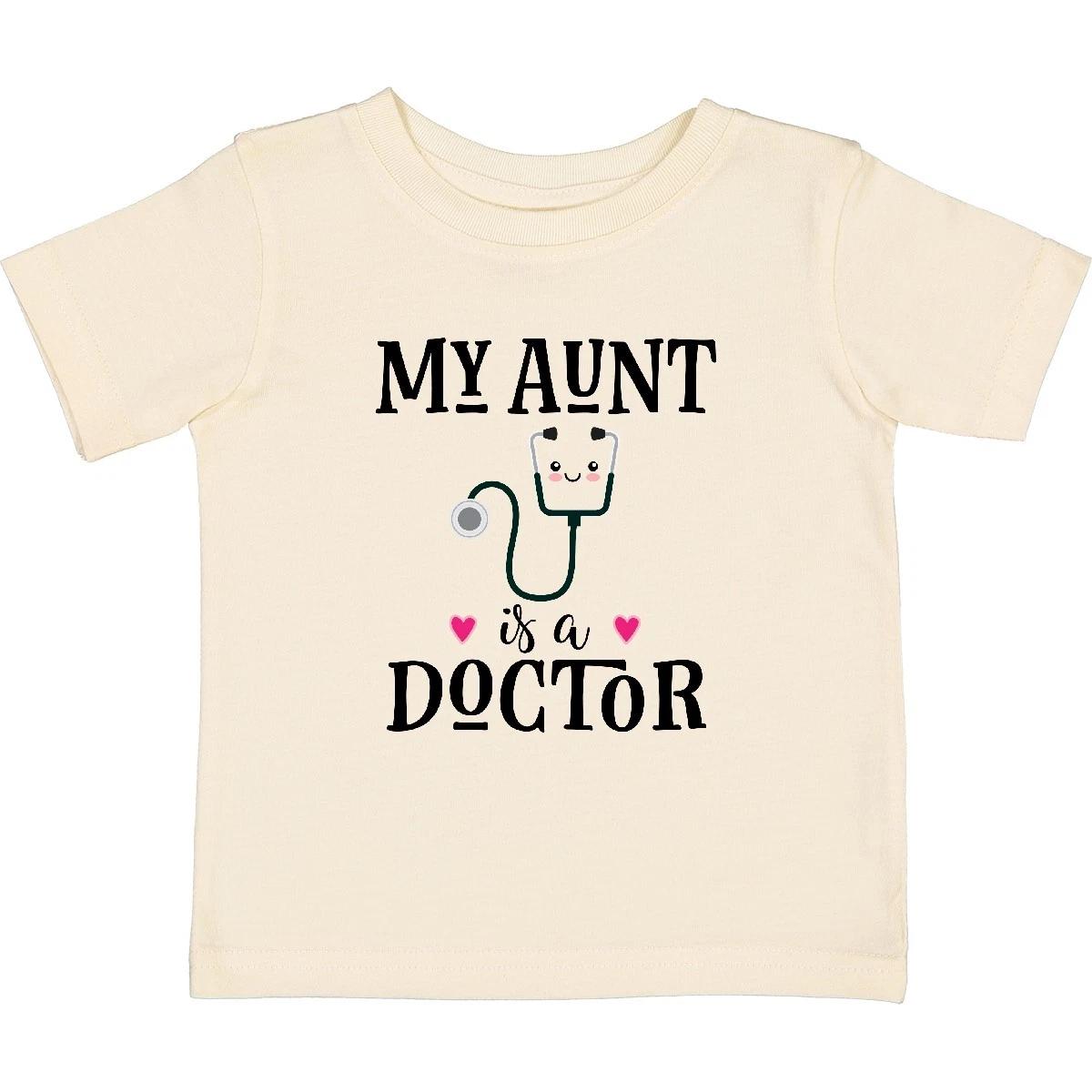 Inktastic My Aunt Is A Doctor Baby T-Shirt Girls Childs Cute Infant Tees Shower 120