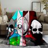 Game Cartoon SSprunki IIncredibox Printed  Blanket Plush Nap Sofa rug for Living Room Office Bedroom Birthday Home Travel Kid