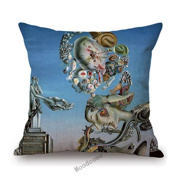 Salvador Dali Surrealism Oil Painting Portrait Decorative Art Cotton Linen Sofa Throw Pillow Case Abstract Art Cushion Cover