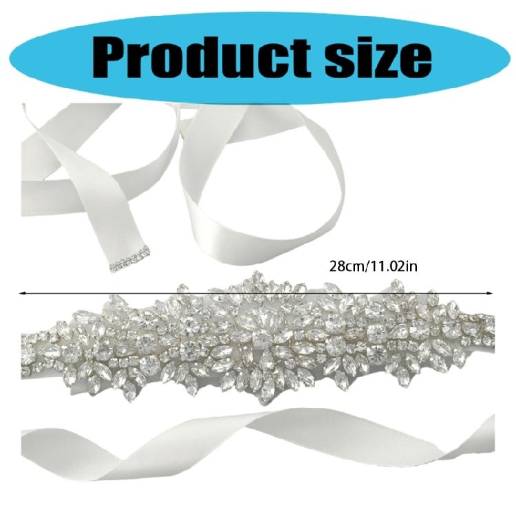 Shining Crystal Wedding Gowns Belt Ribbon Belt Perfect for Wedding Ceremonies and Bride Photoshooting Accessories