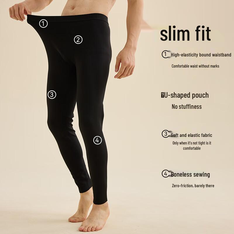 Herren Thermo-Leggings mit Kamelienöl & Seidenzwickel