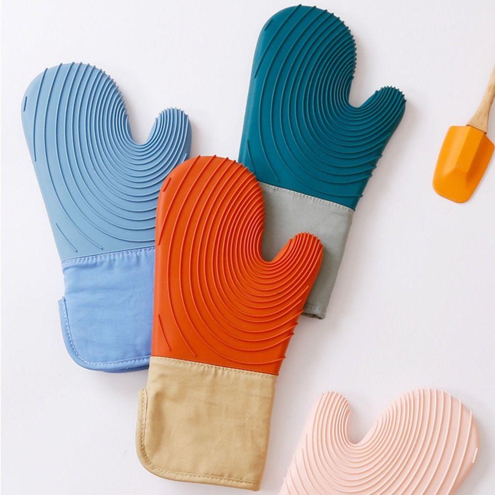 Flexible Silicone Oven Mitt Extra Long Baking Gloves Practical Oven Gloves Kitchen