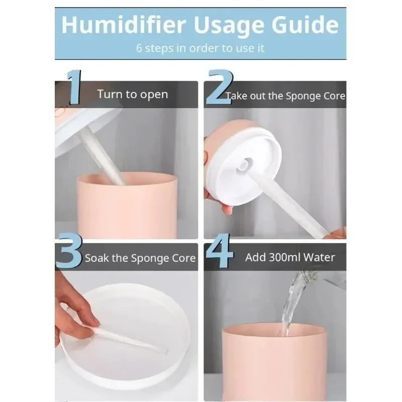 2-in-1 Ultrasonic Humidifier & Oil Diffuser - Auto Shut-Off with 7-Color LED for Bedroom