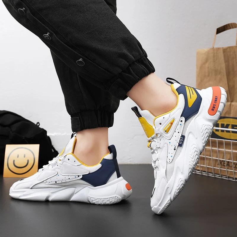 Men's Sneakers2024 Outdoor Comfort Platform Shoes Autumn New Mesh Men's Fashion Casual Breathable Sports Shoes Tenis Masculino