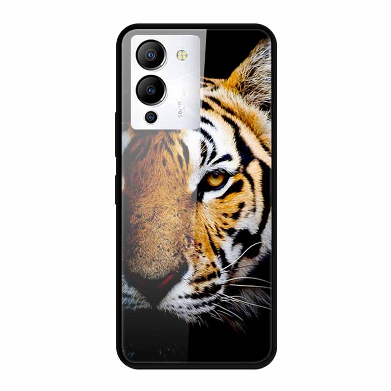 Luxury Shockproof Tempered Glass Back Cover Hard Case For Infinix Note 12 G96 Infinix Note 11pro 11s Protective Cool Phone Cover