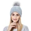 Fashion Solid Color Knitted Hat Pompom Thick Casual Simple Fall Winter All-match