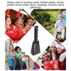 Cow Bell Noise Maker with Handle Loud Cheering Hand Bell Percussion Musical Instrument for Sporting Event Football Games Black
