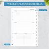 .com : 2026 Weekly & Monthly Planner Refill, A5 Medium Planner erts for 6 Holes, 5.5"x8.5", Jan. 2026 - Dec. 2026, 12 Monthly Calendars with