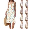 Women's Spaghetti Strap Backless Bow Loose Casual Beach Holiday Dress Sundress