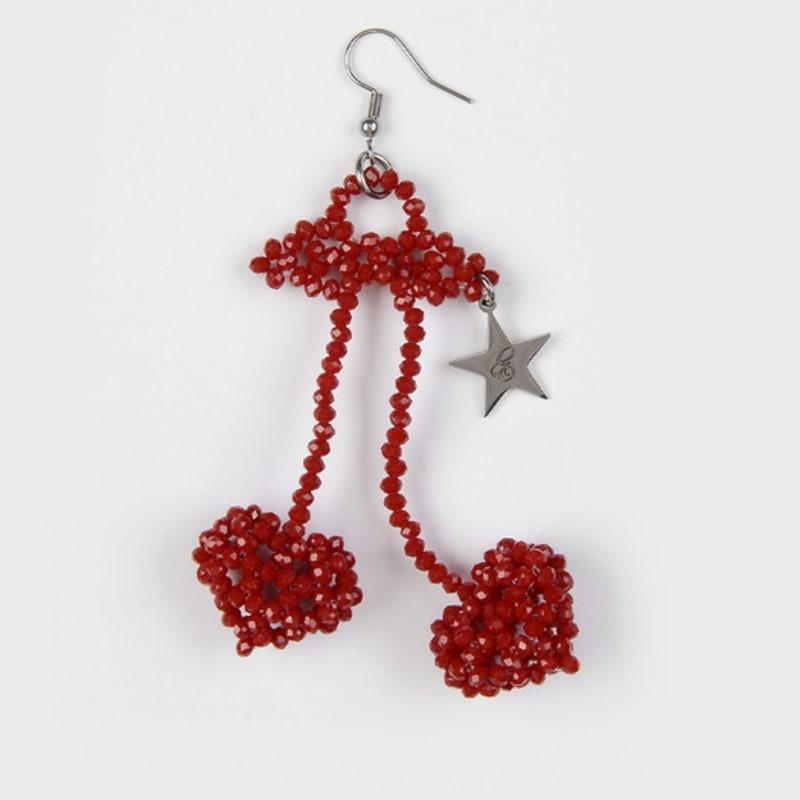 Eireve CHERRY BEADED EARRING (RED/1PC)