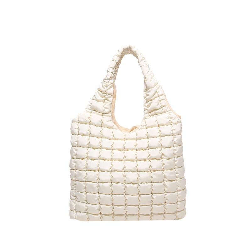 Chic Urban Minimalist Plaid Tote Bag For Women With Large Size And Unique Material