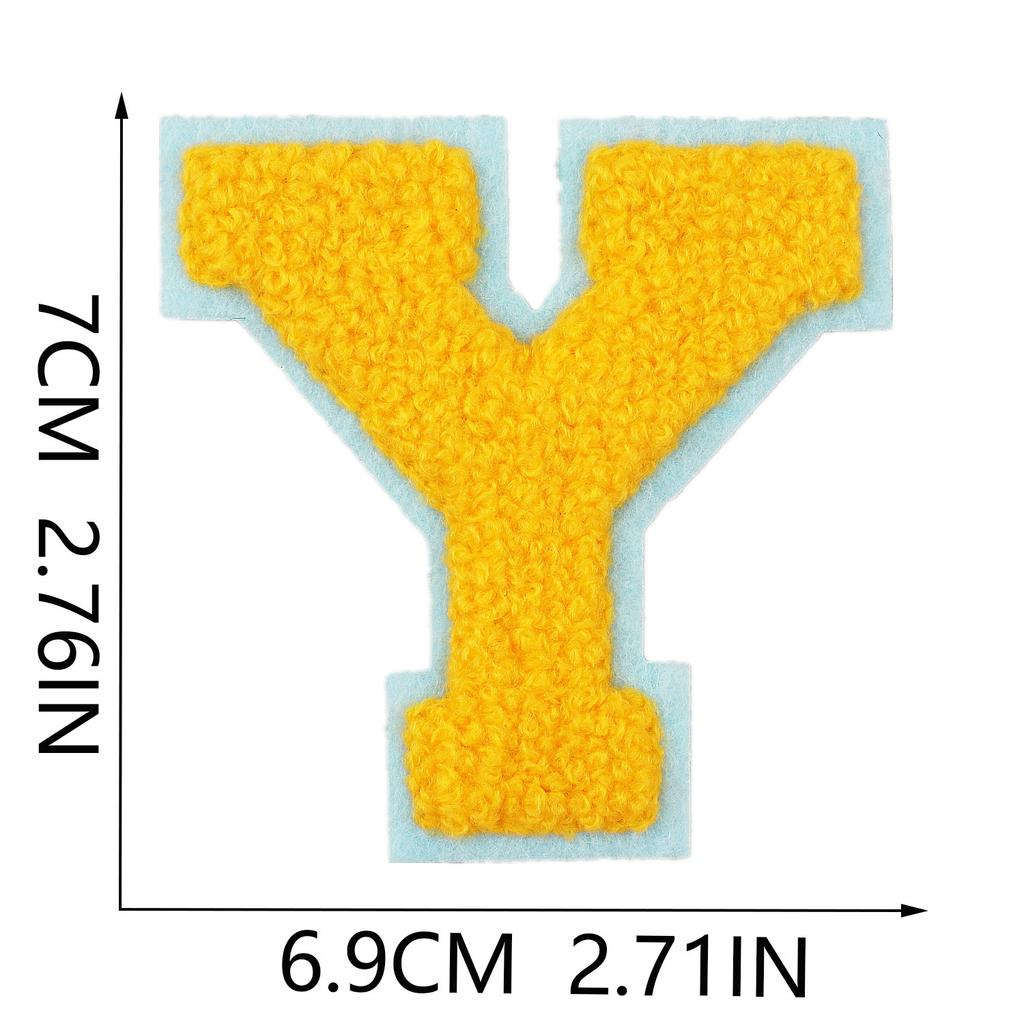 Mixed Color 7Cm Towel Embroidery English Letters Cloth Sticker Clothing Accessories Letter Sticker Computer Embroidery Chapter Boy Ironing Letters