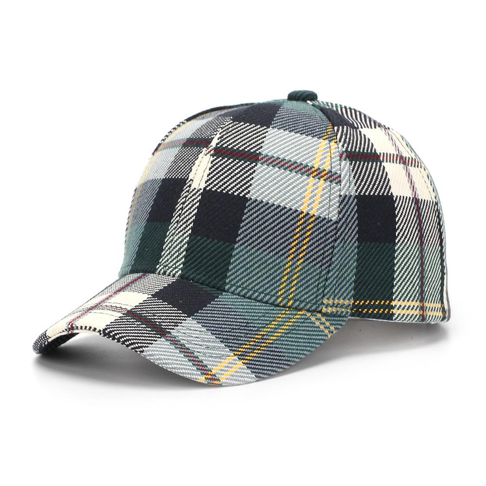 Retro Full-pattern Checked Baseball Cap, Suitable for Both Men and Women, Suitable for Commuting and Traveling.