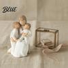 Resin Family Love Statue Mother Holding Baby Figurine for Bedroom Desk Healing Home Ornament Heartwarming Decor Ornament Gift New Mom Shower