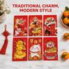 6pcs Colorful Goat Pattern Spring Festival Lucky Money Bag Blessings Printing Hongbao  Gift