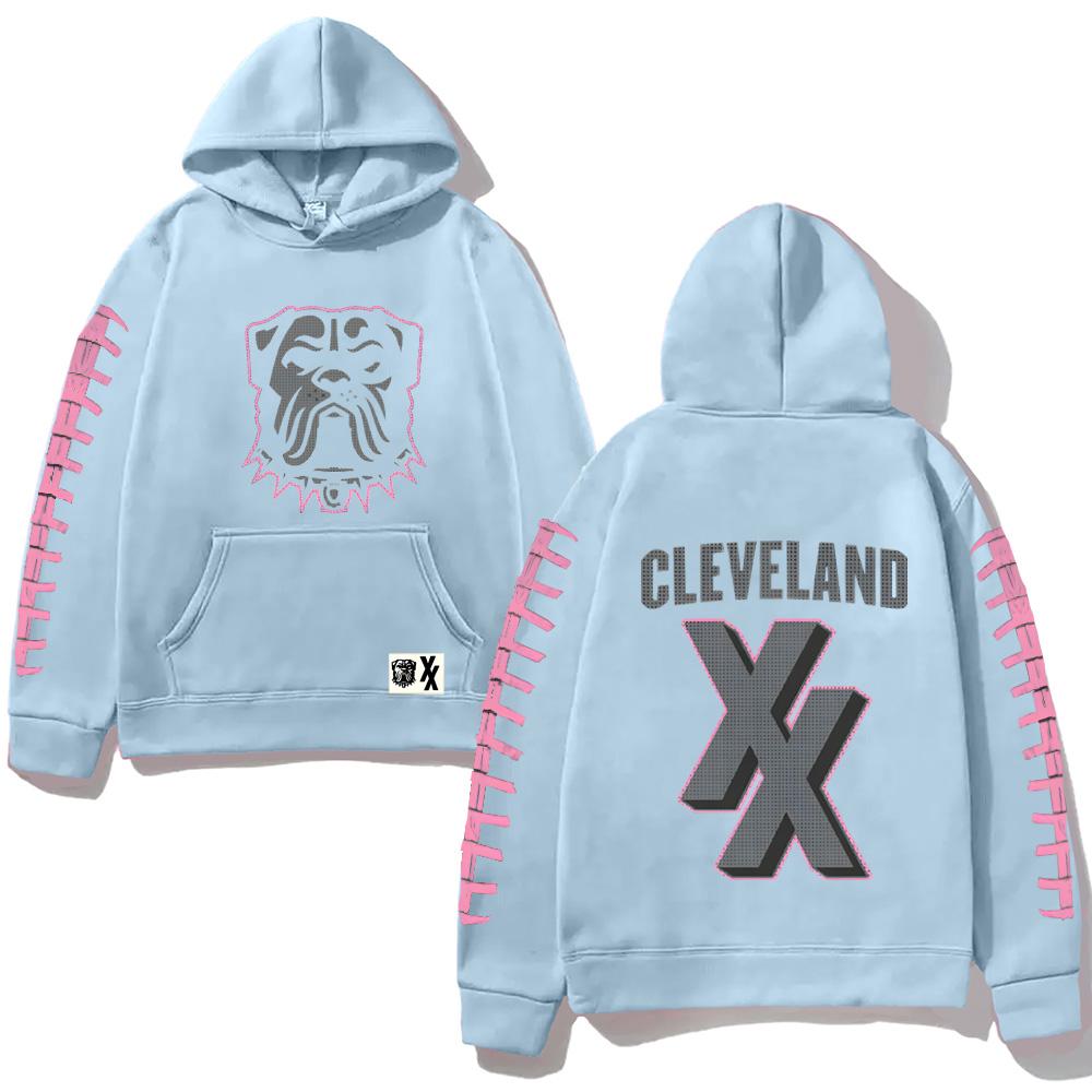 Felpa con cappuccio a maniche lunghe Mgk X Cleveland Browns per Autunno/Inverno Nuove Felpe Grunge Abbigliamento a maniche lunghe Felpe con cappuccio