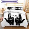 3pcs Jul  rapper pattern bedding set duvet cover set includes duvet cover &pillowcases, perfect all season bedroom decoration & gift