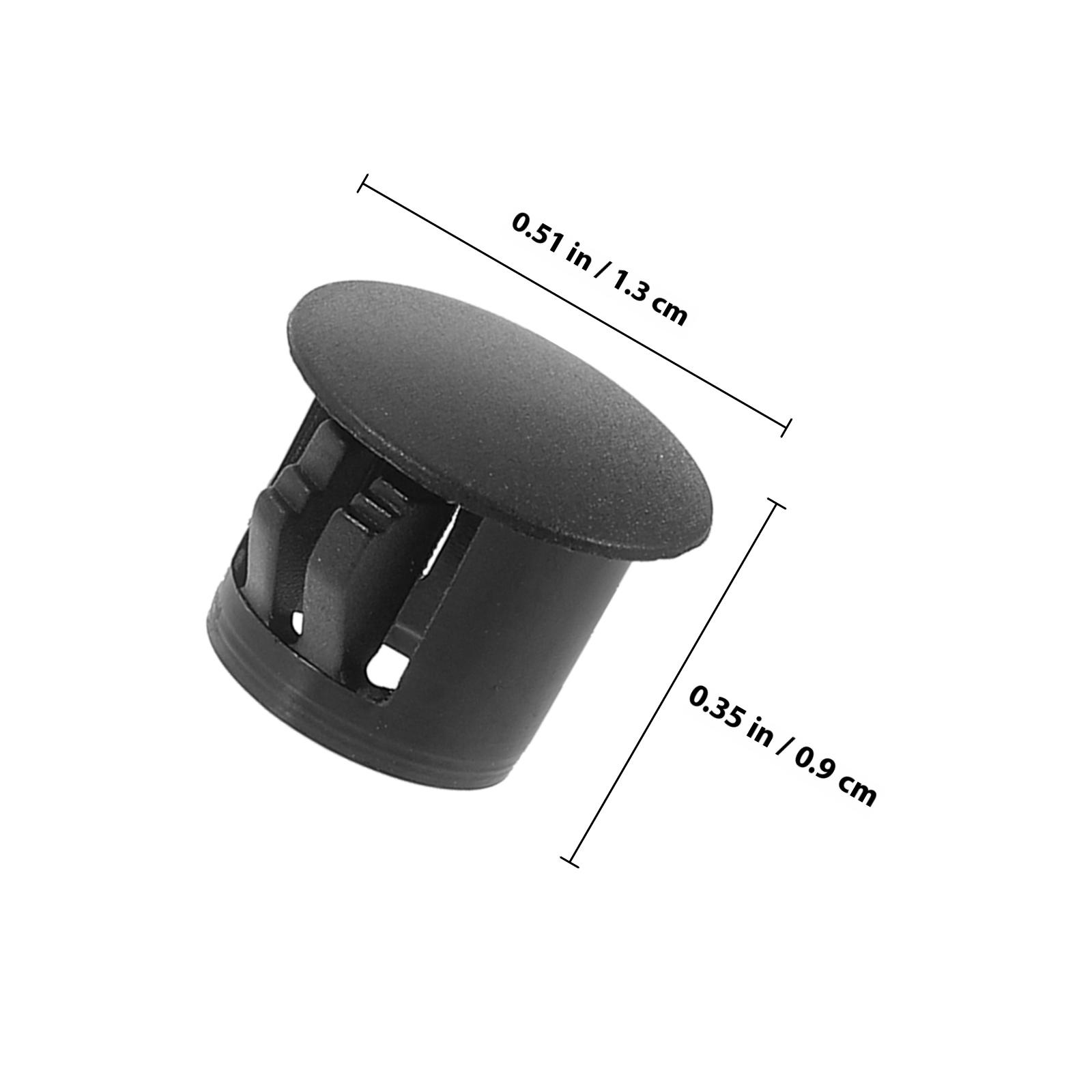 20Pcs Button Plug 10Mm Plastic Screw Hole Plug for Cabinet Furniture Door Window Decorative Hole Cover Caps Button Plugs чёрный