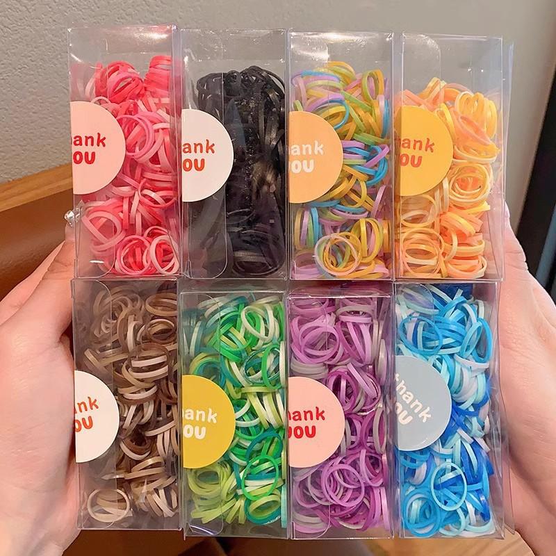 Children'S Colorful Disposable Rubber Band Candy Color Hair Band Cute Girl Baby High Elastic Rubber Band Hair Accessories