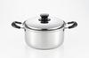 Yoshikawa Integrate Tsubame-Sanjo 22cm 4.5L Double-Handled Pot with Lid, Induction and Direct Heat Compatible, Made In Japan, SJ3396