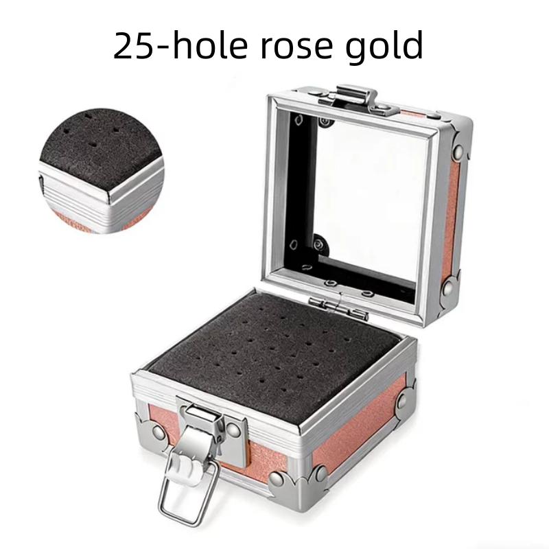 25/40/50 Löcher Schleifkopf Bit Aufbewahrungsbox Einzigartiges Design Leerer Nageltischbohrer Bits Organizer Halter Behälter Nageltischbohrer Display