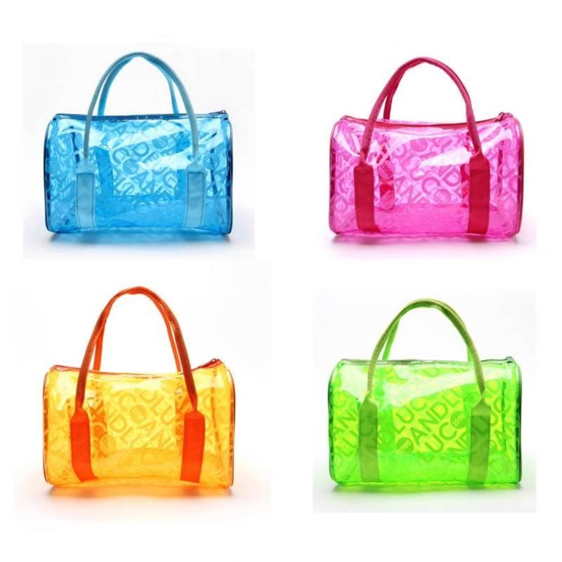 Stylish Waterproof Outdoor Swimming Bag Trendy Fitness Toiletry Bag Perfect Jelly Beach Storage