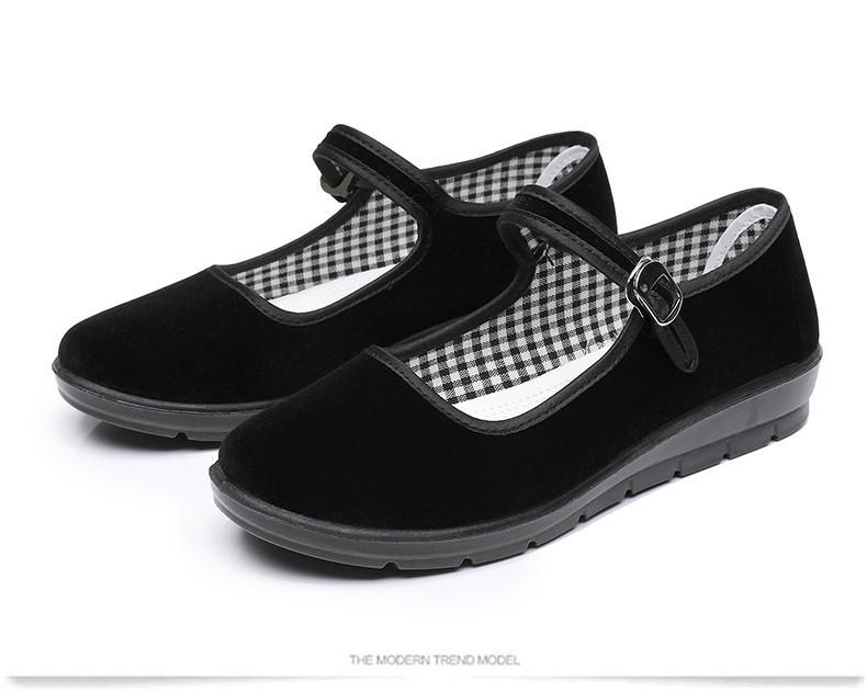 Women s Non-slip Black Flat Shoes - Comfortable, Lightweight, Soft Sole for Dancing and Work 35 чёрный