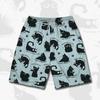 Cartoon Black Cat Boxing Muay Thai Kickboxing Training Shorts Print Martial Art Boxer Unisex Men Women Kid Fighting Fitness Sport Gym Workout
