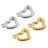 5pcs Never Fade PVD Stainless Steel Necklace Charms Lot Earrings Pendants Heart Charms for DIY Bracelet Findings Jewelry Making