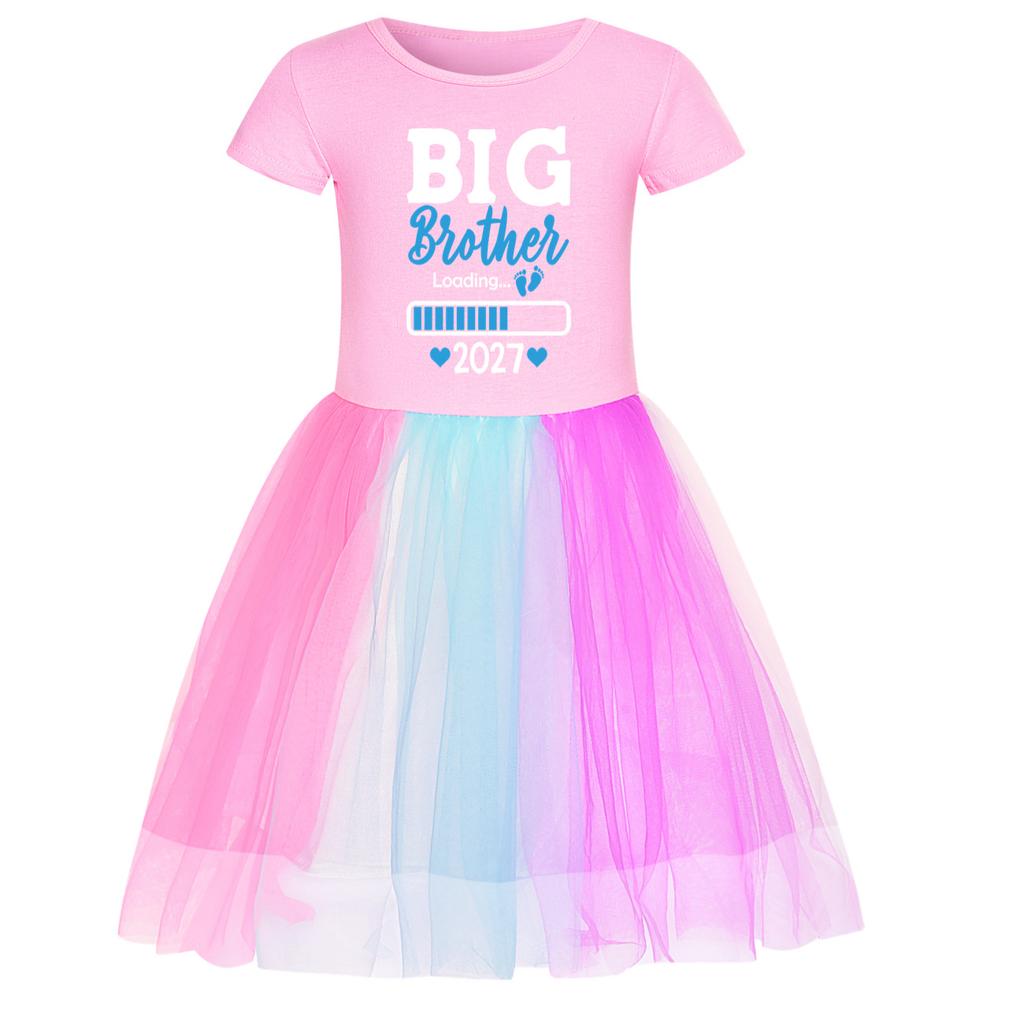 Girls Star Rainbow Lace Dress 5942