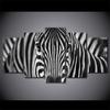 HD imprime tela de casa arte de parede decoração quadros quadros 5 peças zebra preto e branco pinturas para sala de estar posters de animais