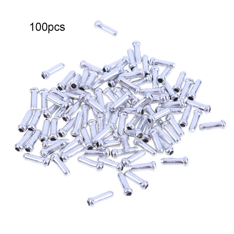 

100pcs Brake Derailleur Cable Tips Lightweight Crimps Tail Cap End Protection Cover for Brake Derailleur Cable Cycling Parts