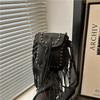 Retro Pu Small Crossbody Bag With Chain And Tassels For Daily Use