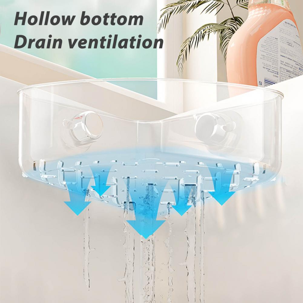 Suction Cup Sponge Holder Sink Organizer Kitchen Sink Caddy Organizer with Strong Load-bearing Suction Cup Capacity