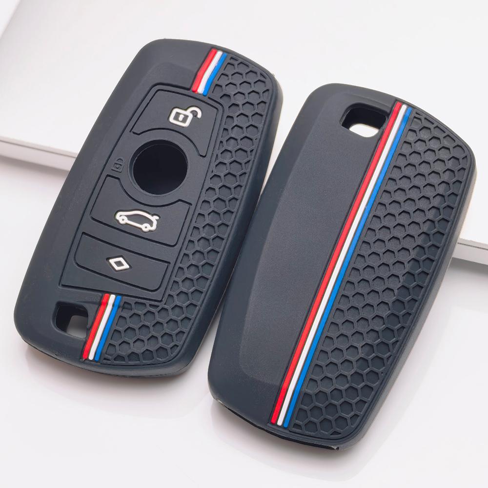 Key Fob Cover for GT Silicone Car Key Case Cover For BMW Older 3 Series X3 X4 5 Series Three 320 Five 525 Cars 1 Series 120i Anti-Scratch Surface