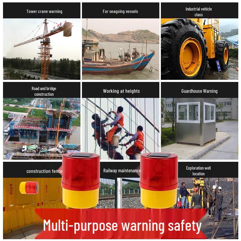 Solarbetriebenes Blitz-Sicherheitslicht für Bauarbeiten im Freien und Hinderniswarnung