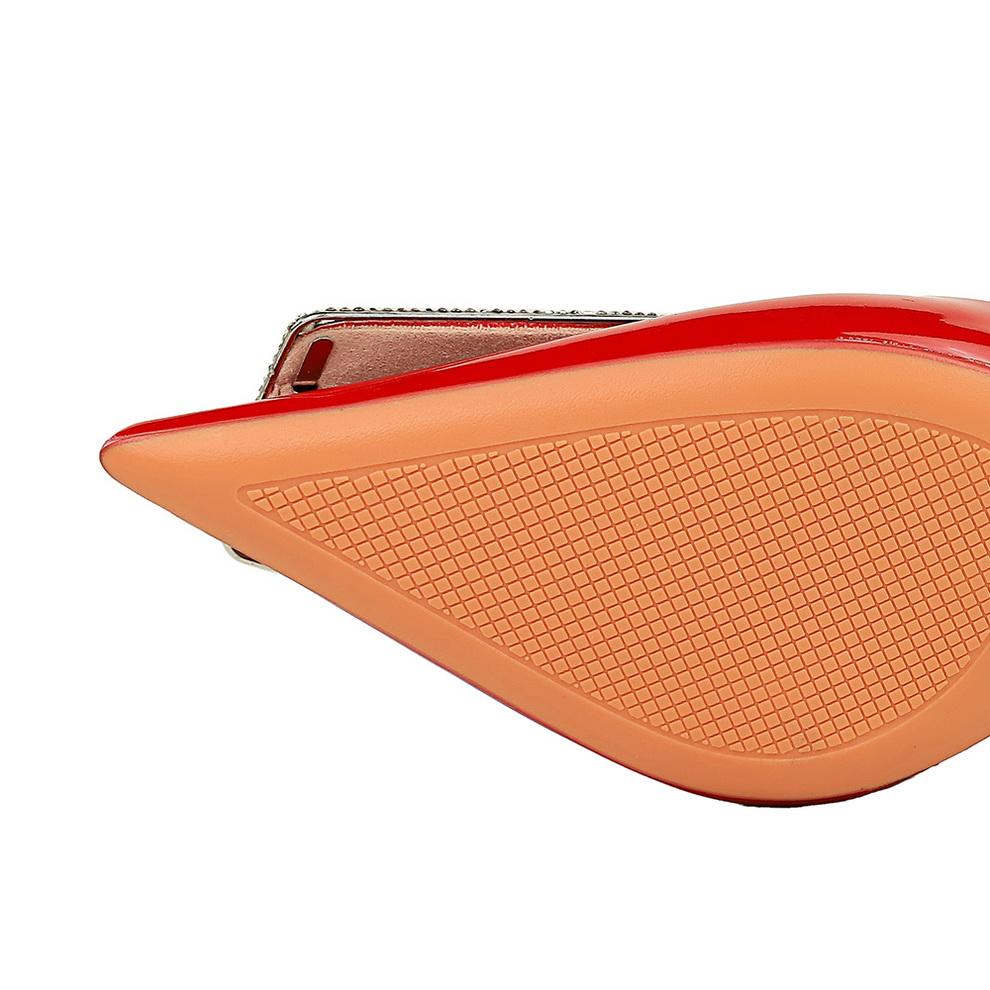 Banchet în stil european BIGTREE, cu toc înalt, gură mică, ascuțită, un cuvânt, cu cataramă din metal, sandale goale pentru femei