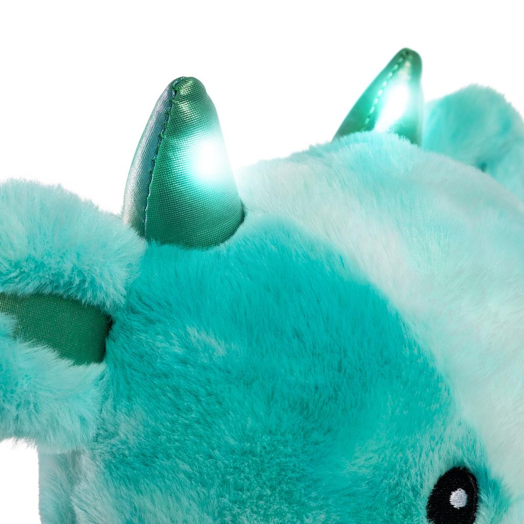 [toytron] FAO Schwarz Sparkling Sound-Making Mint Dragon 30cm Plush