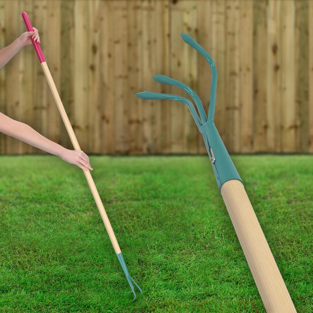 KADAX Ladies Cultivator Handheld Soil Loosener 140 Cm